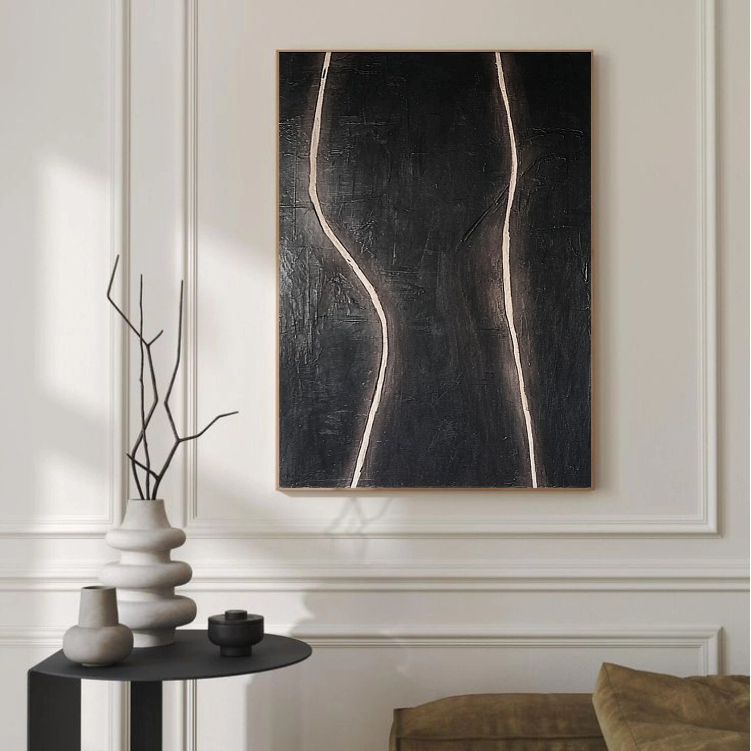 Black and White Minimalist Canvas Art #MT210