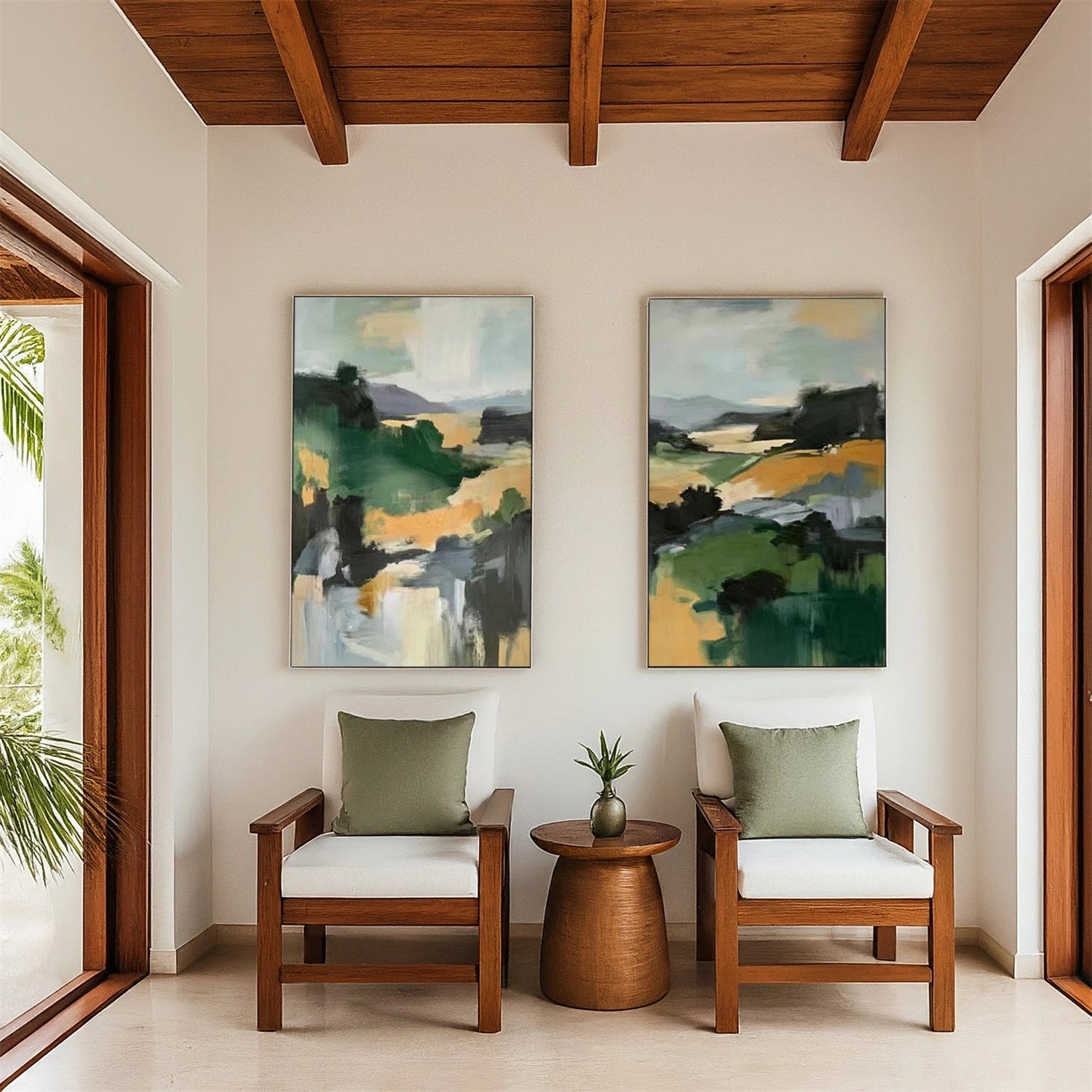 Abstract Canvas Wall Art Set of 2 #AP363