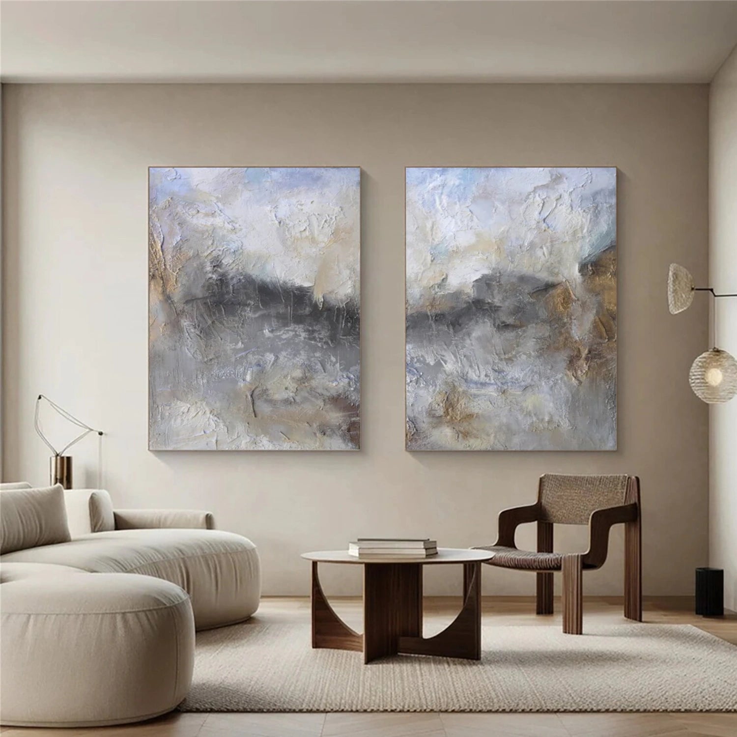 Abstract Canvas Wall Art Set of 2 #AP262