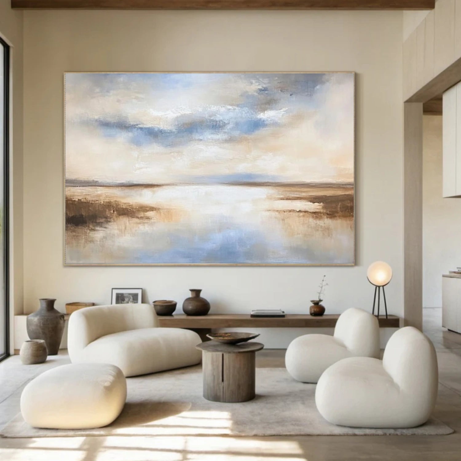 Ocean And Sky Abstract Wall Art #OS144