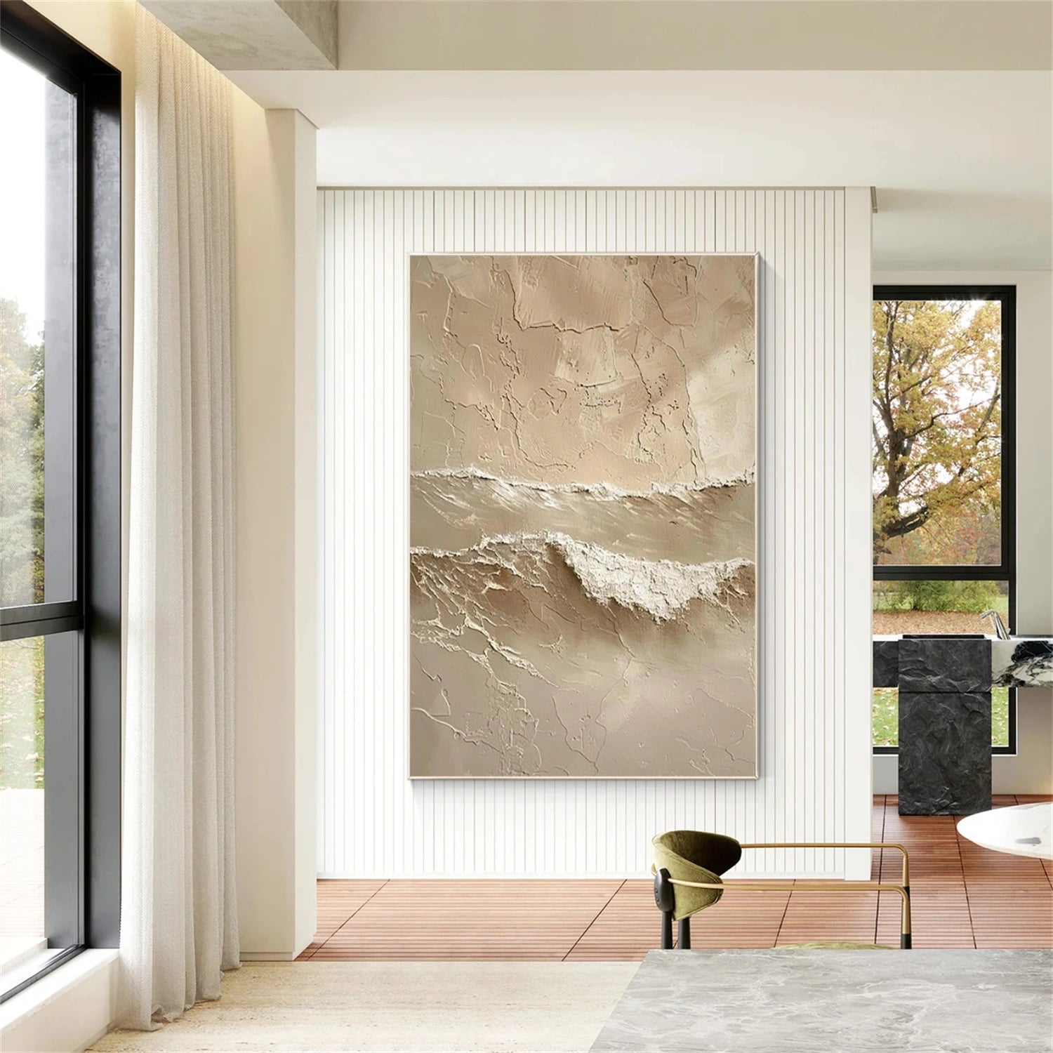 Ocean Abstract Textured Wall Art #OP056