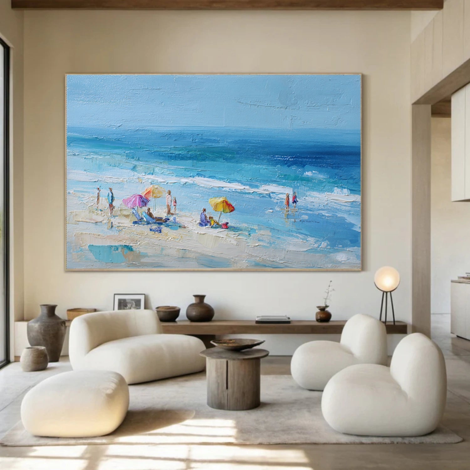 Ocean And Sky Abstract Textured Wall Art #OS153