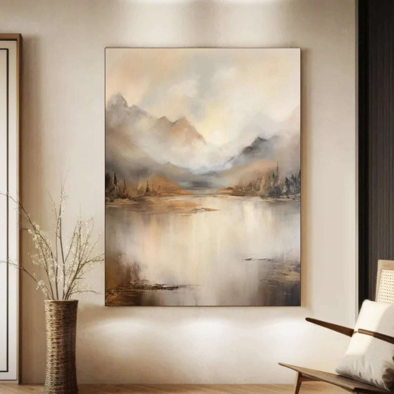 Abstract Mountain Canvas Art #MO034