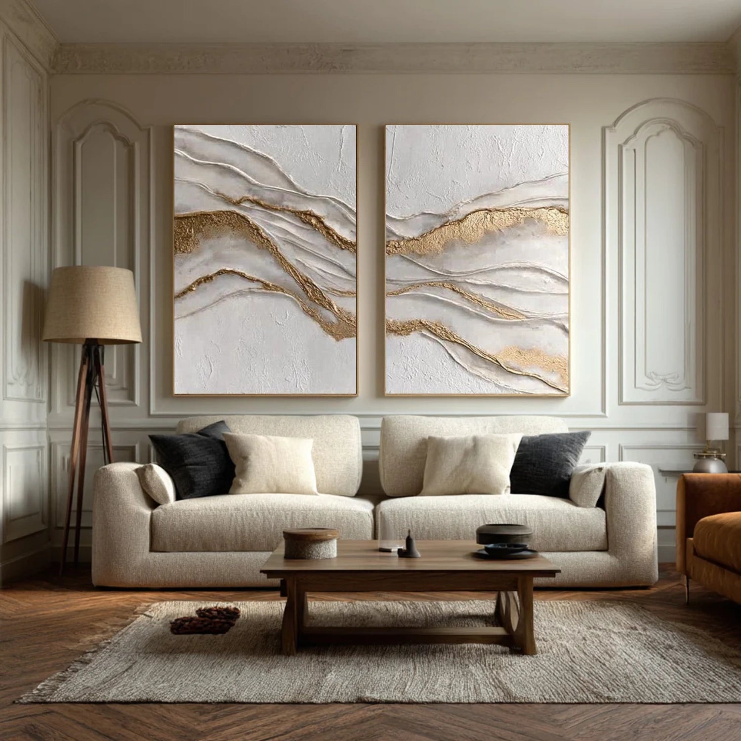 Abstract Textured Wall Art Set of 2 #AT139