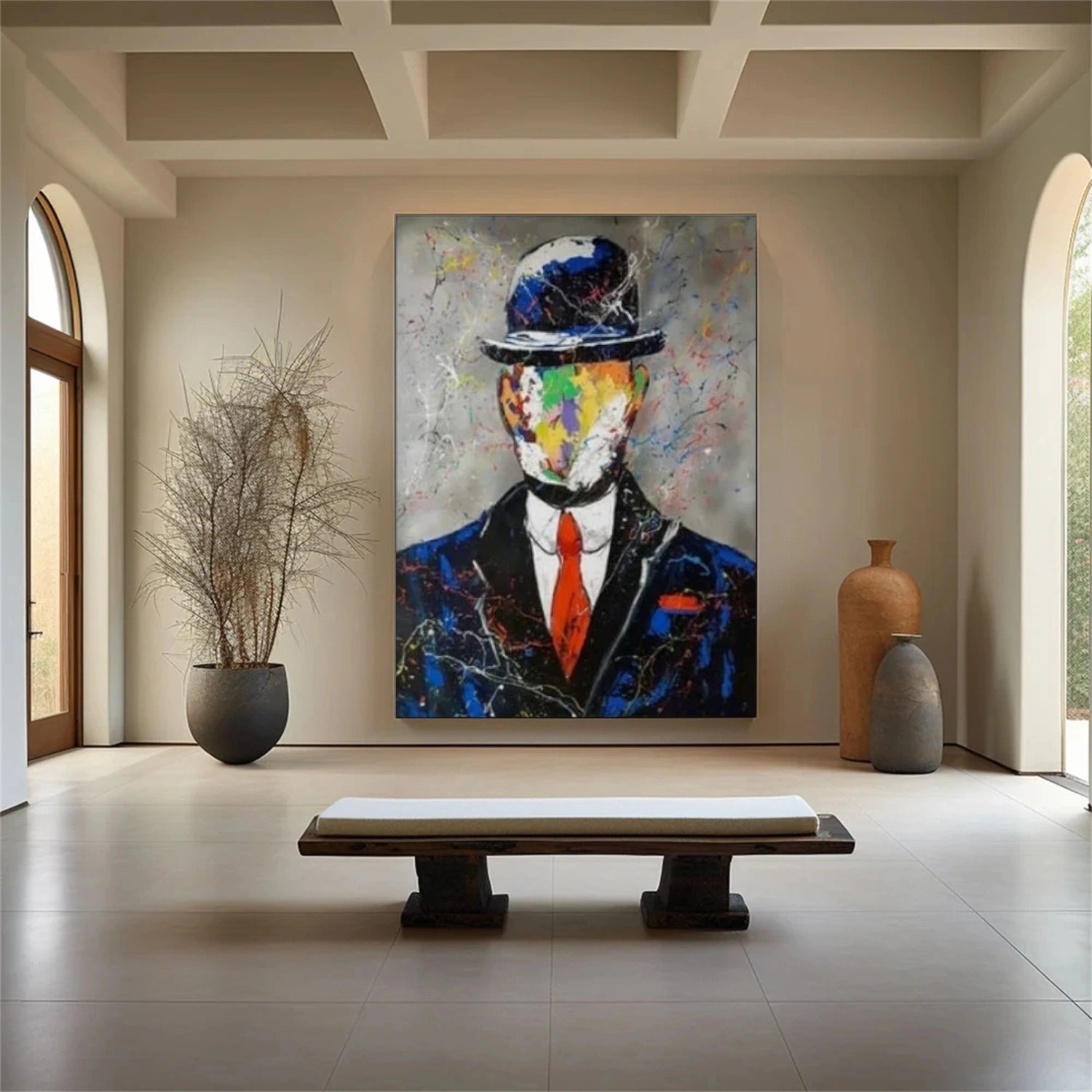 Abstract Portrait Canvas Art #AE039