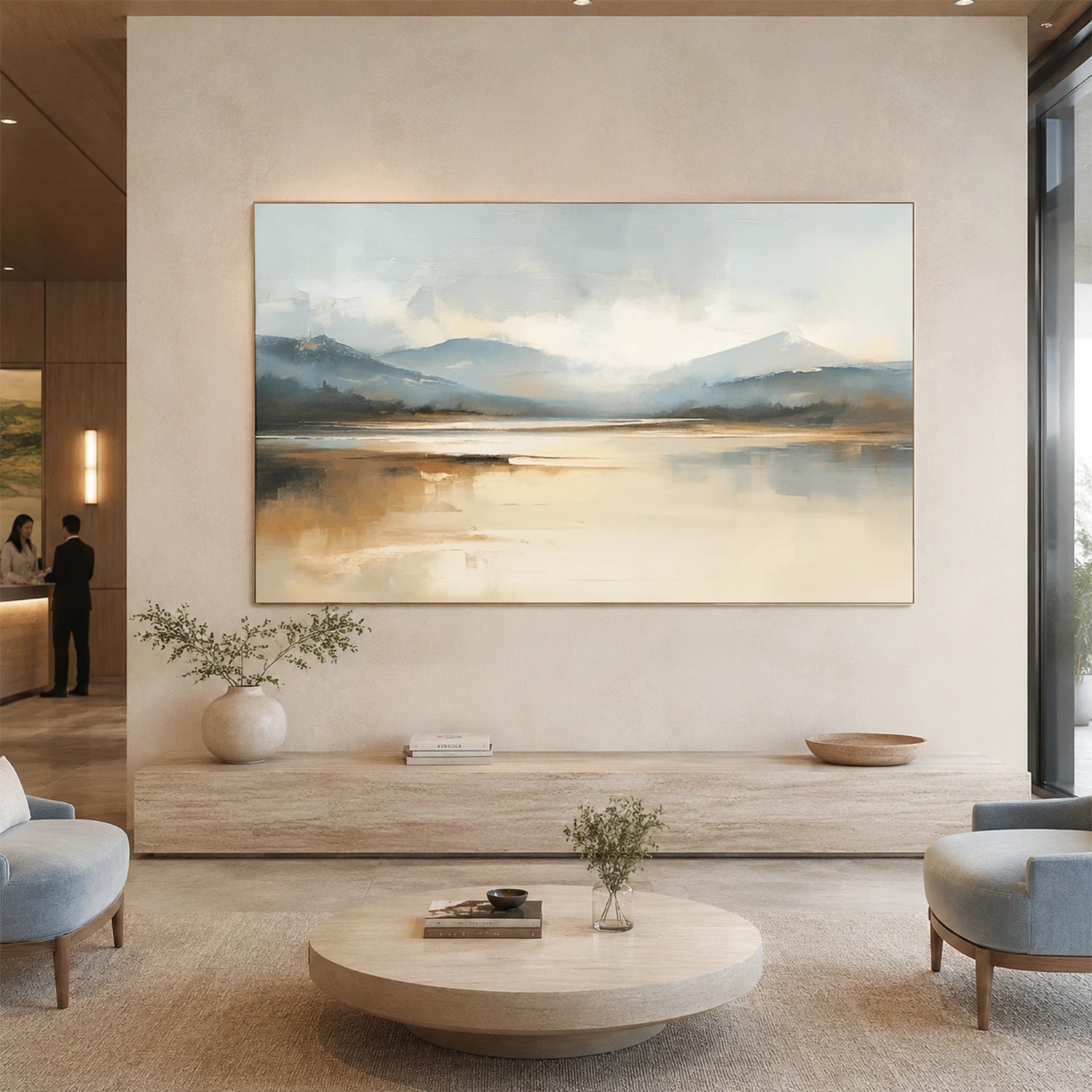 Abstract Mountain Canvas Art #MO067
