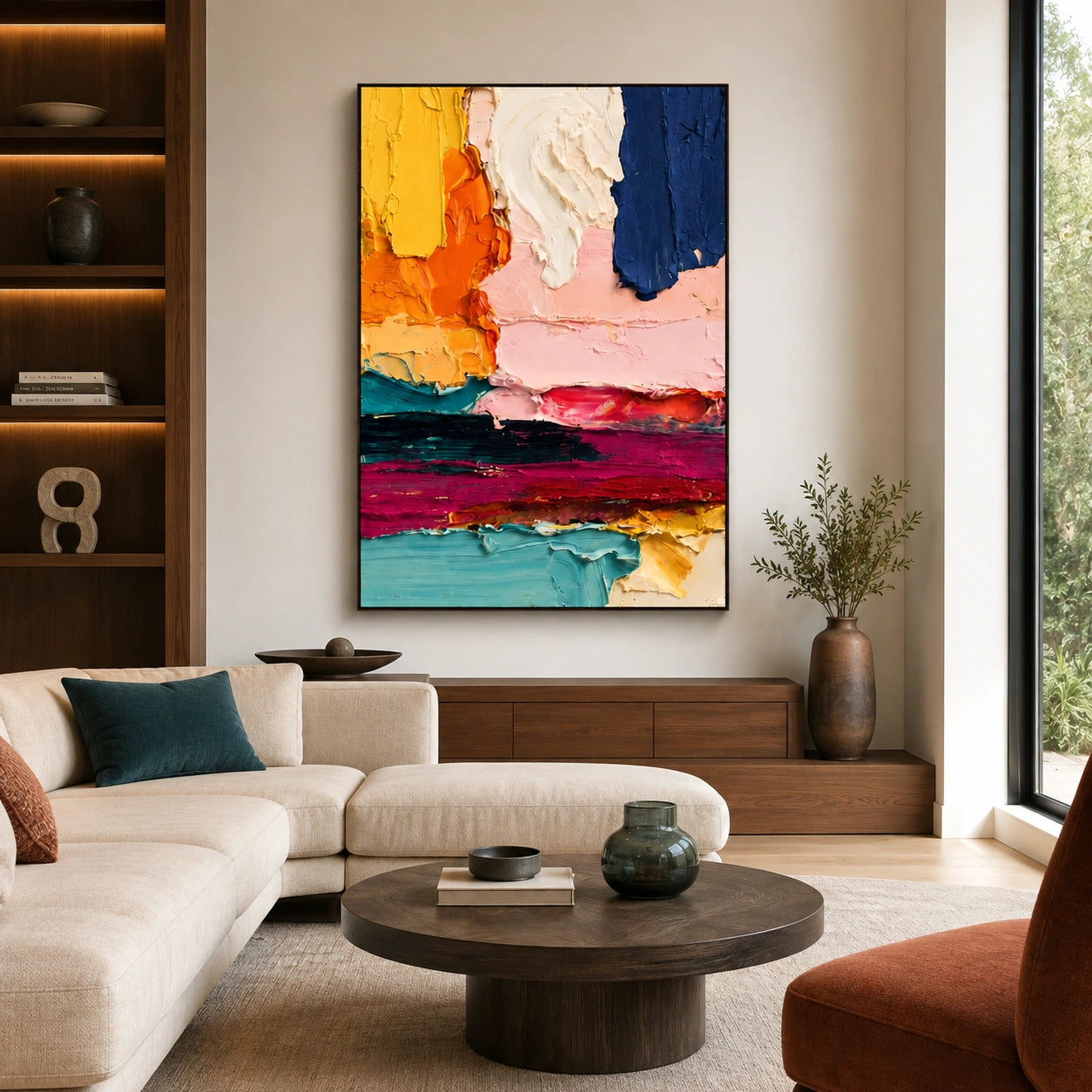 Colorful Abstract Textured  Wall Art #AT183