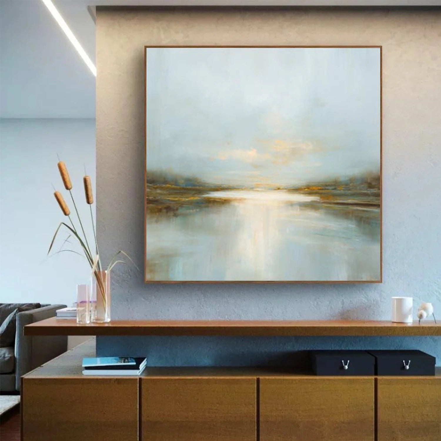 Ocean And Sky Abstract Wall Art #OS132