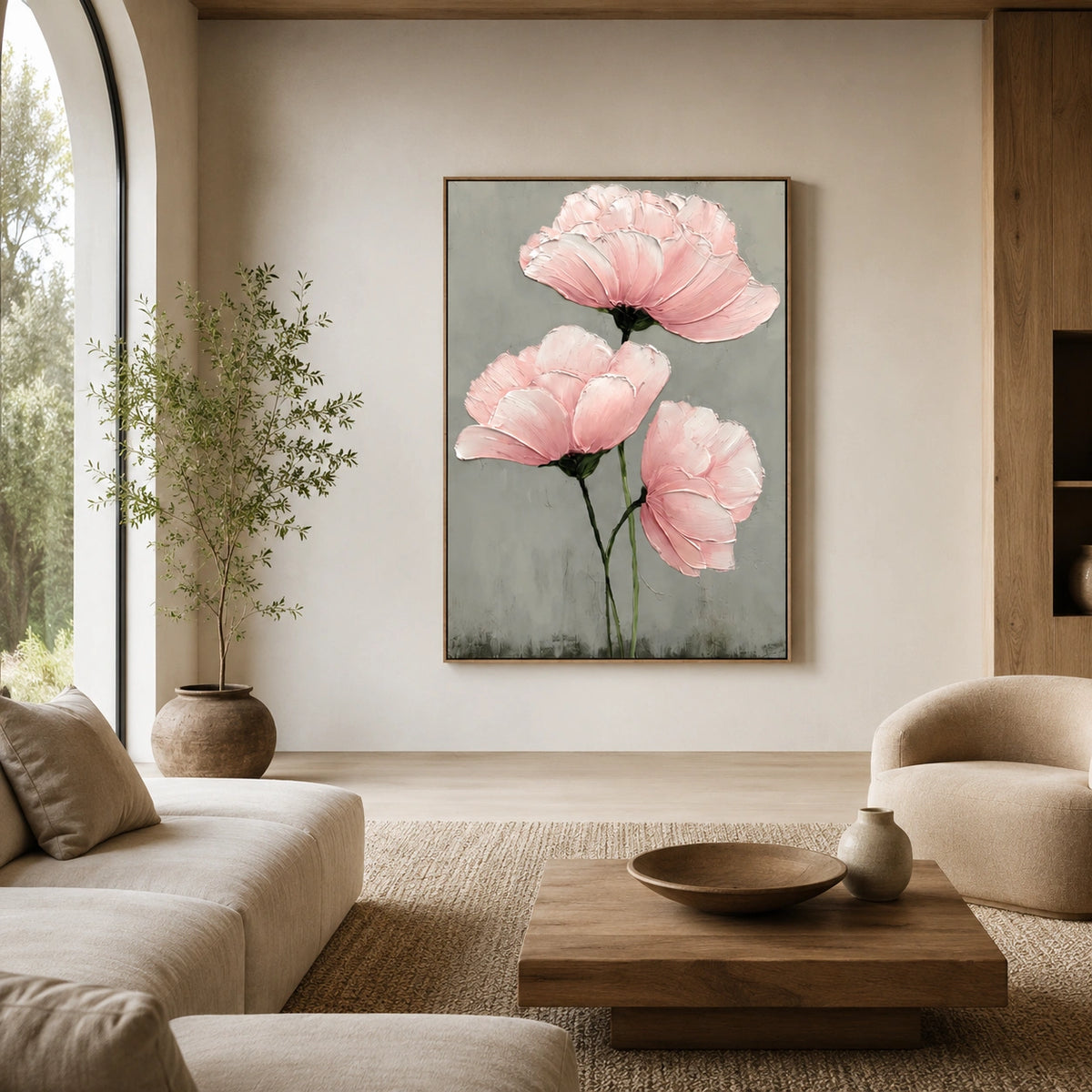Flower Abstract Textured Wall Art #FP214