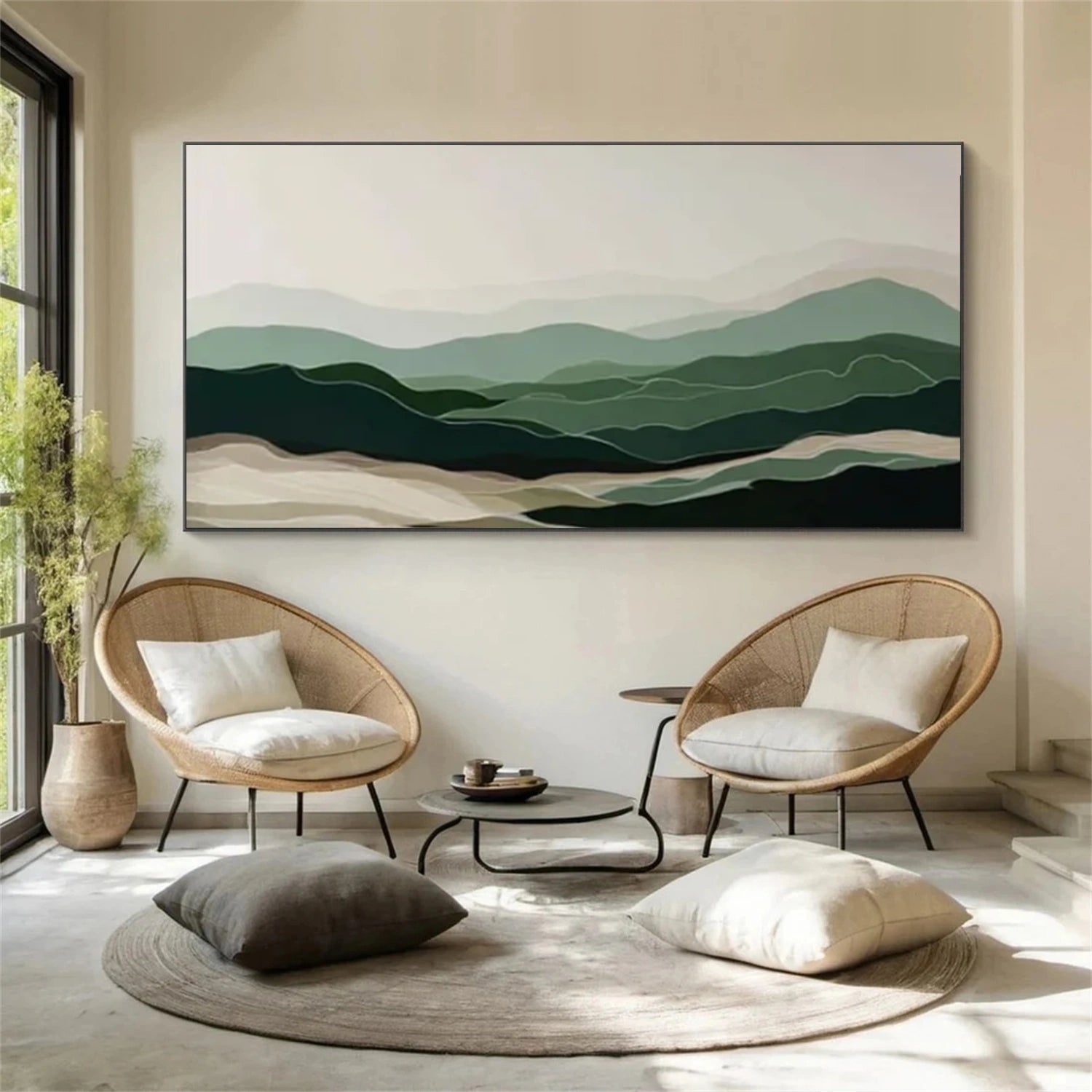 Abstract Mountain Canvas Art #MO048