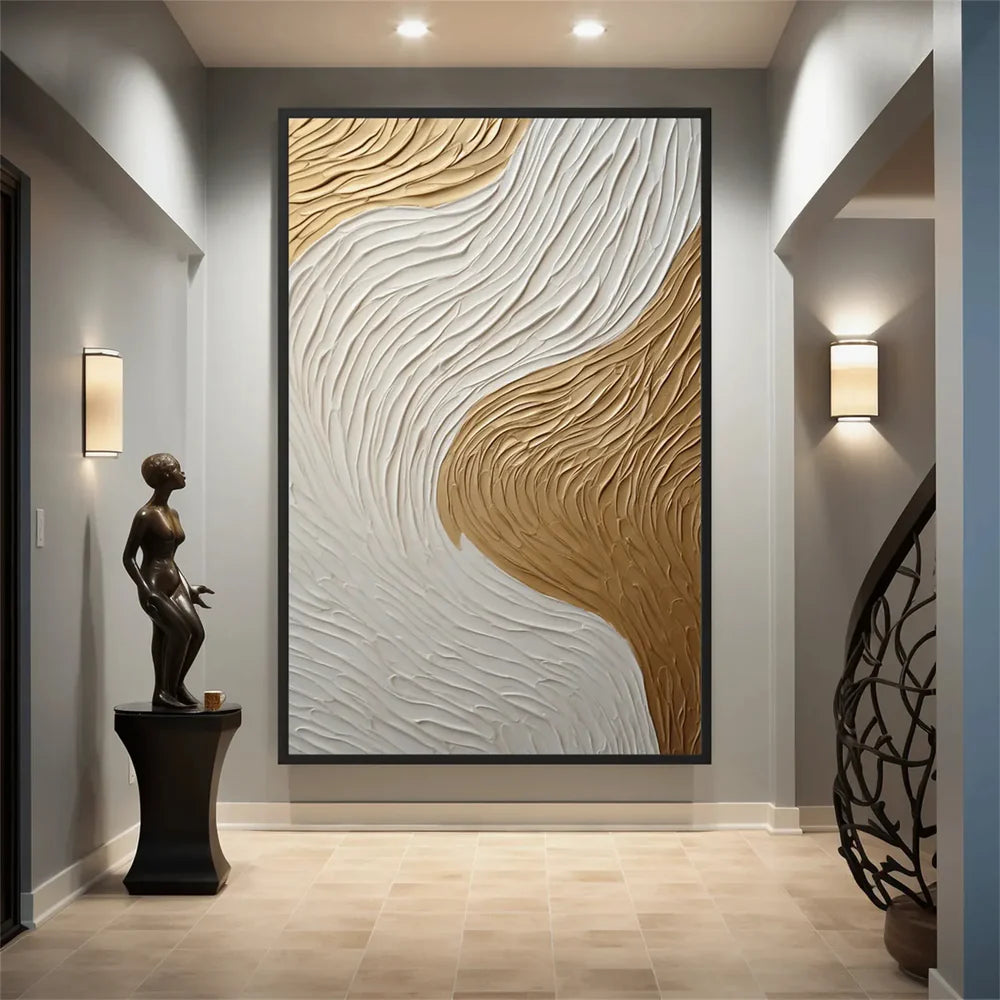 White Minimalist Textured Canvas #MT100