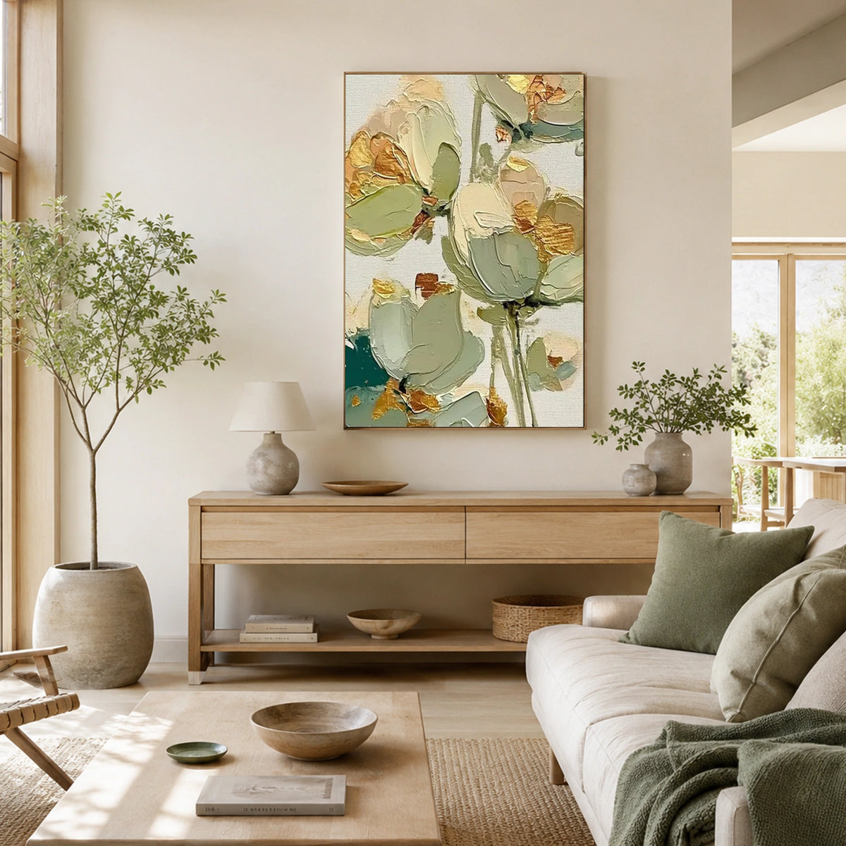 Flower Abstract Textured Wall Art #FP218