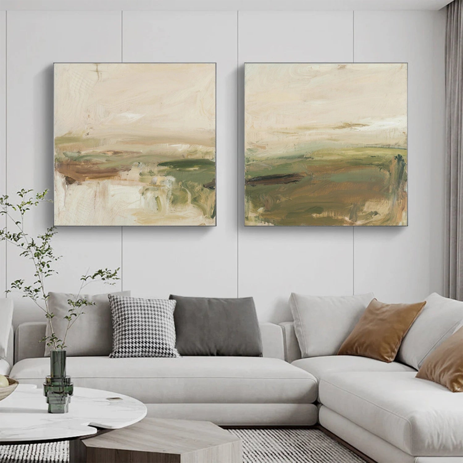 Abstract Canvas Wall Art Set of 2 #AP269