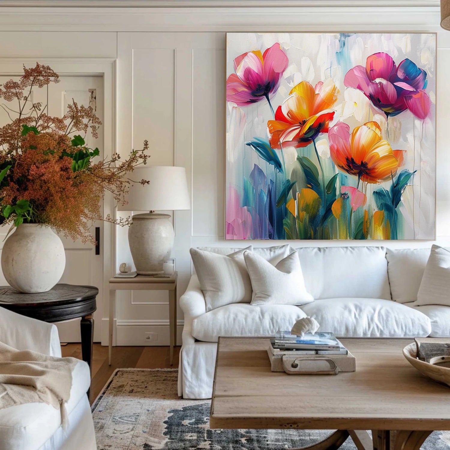 Colorful Flower Abstract Wall Art #FP158