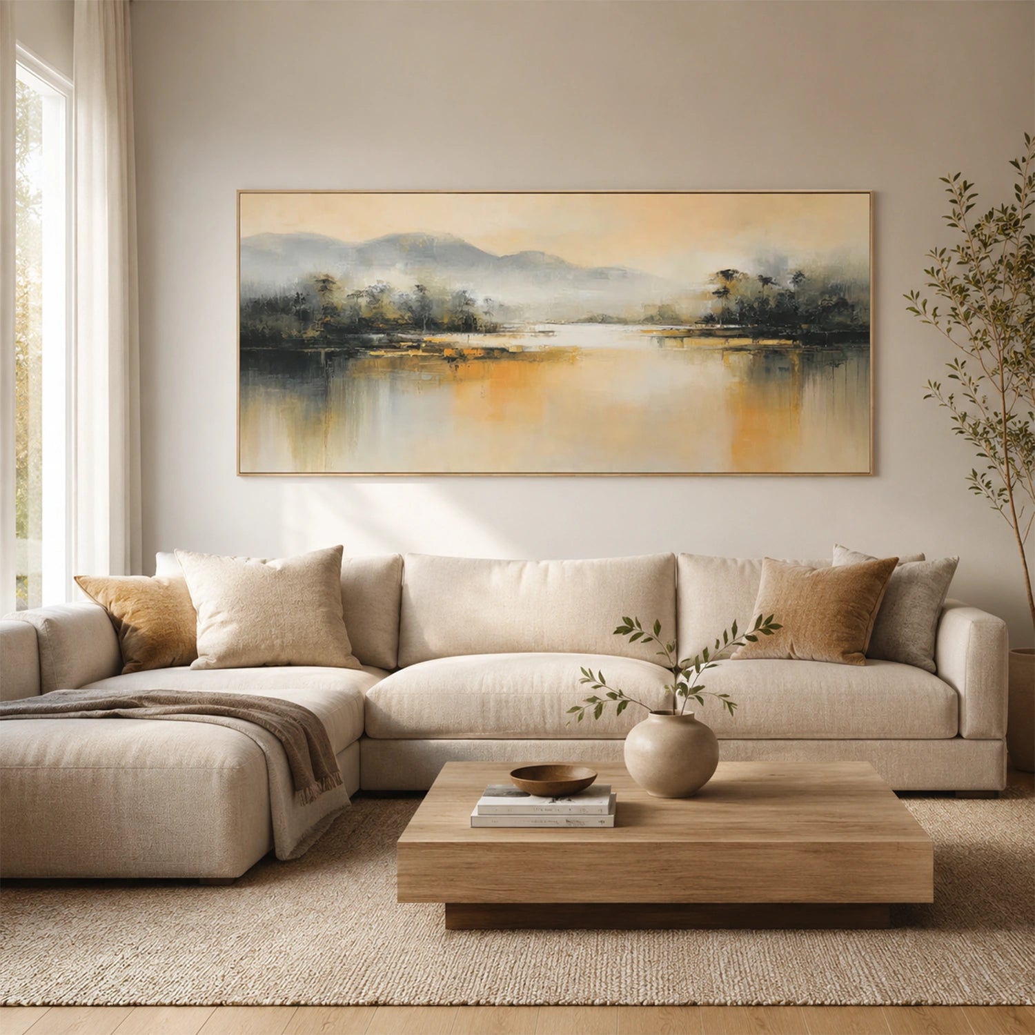Abstract Mountain Canvas Art #MO065