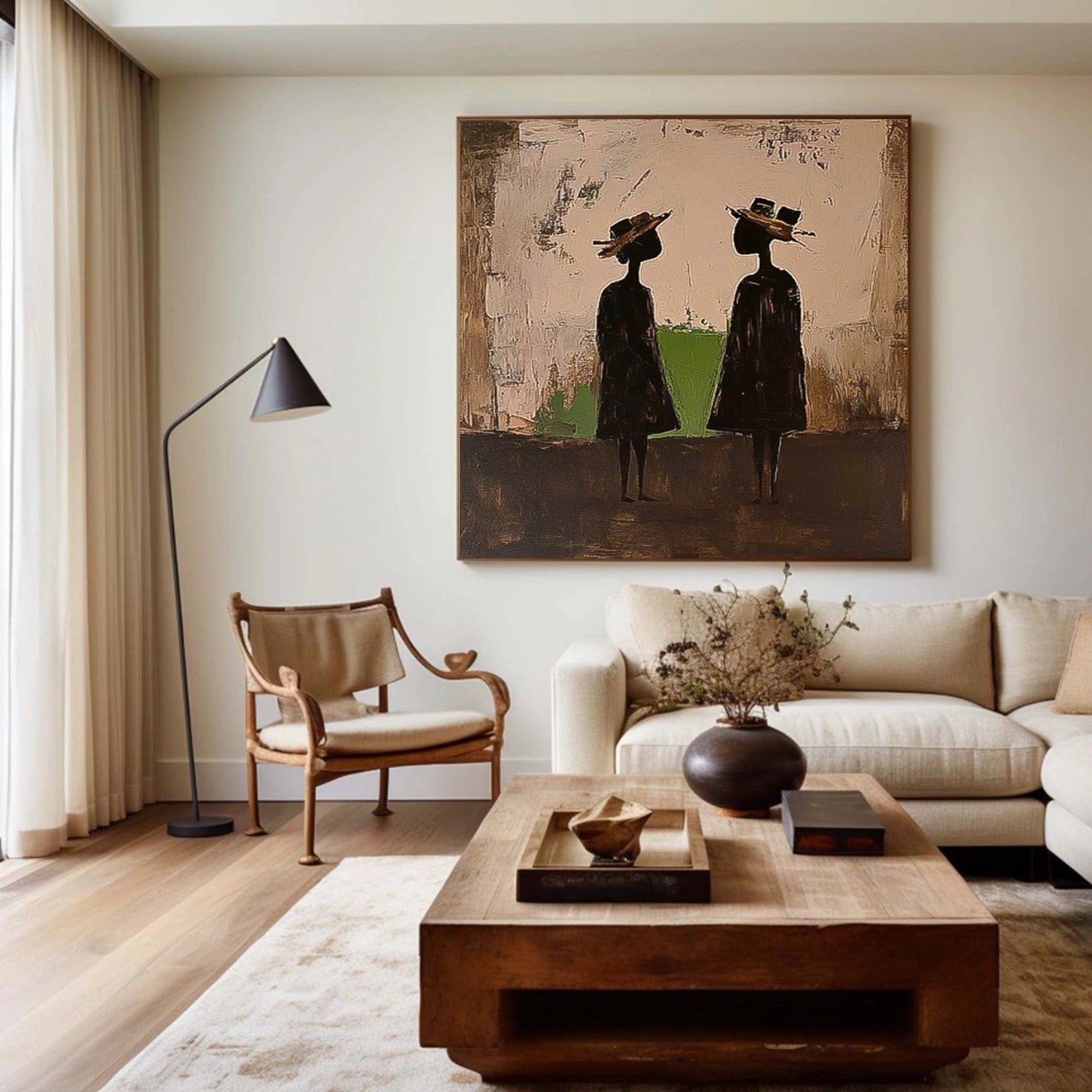 Abstract Portrait Canvas Art #AE114