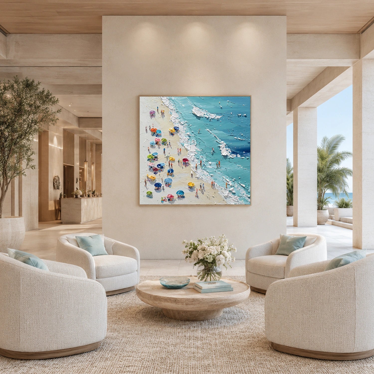 Ocean Abstract Textured Wall Art #OP076