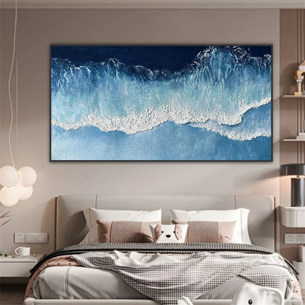 Ocean And Sky Textured Painting Canvas #OS014