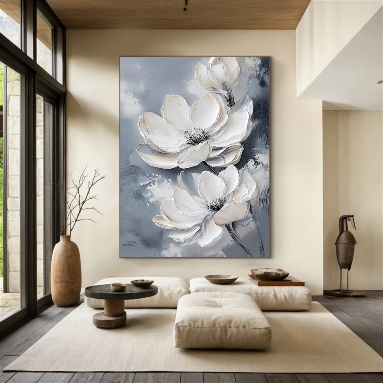Flower Abstract Textured Wall Art #FP185