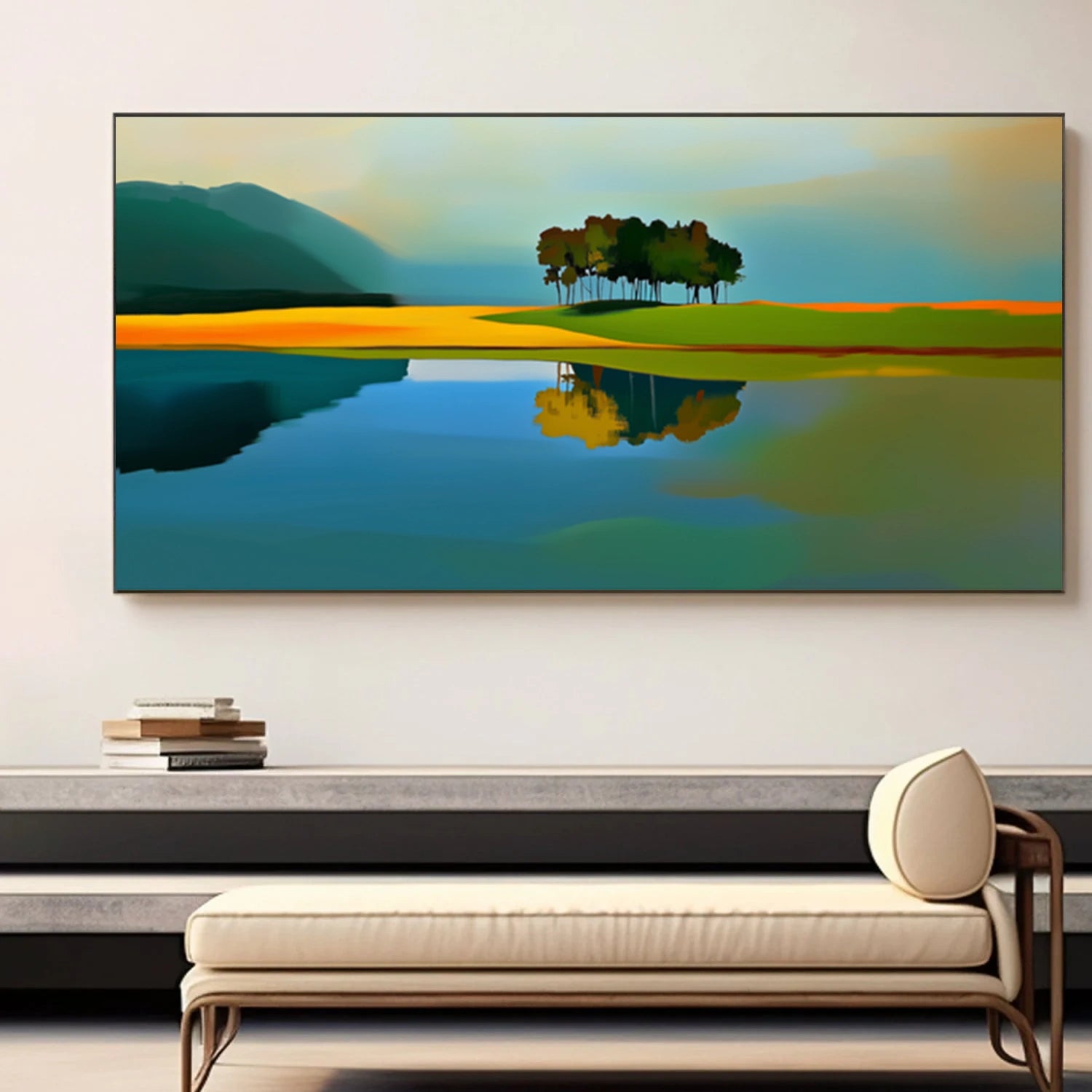 Ocean And Sky Abstract Wall Art #OS137