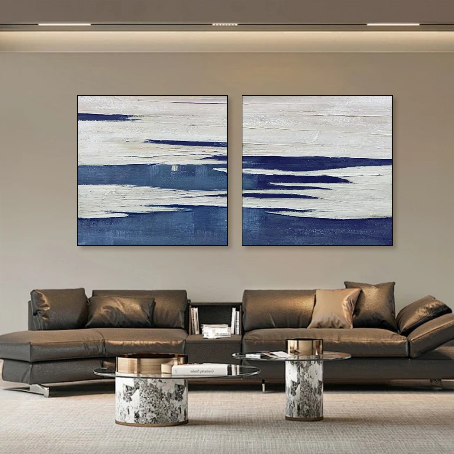 Abstract Canvas Wall Art Set of 2 #AP245