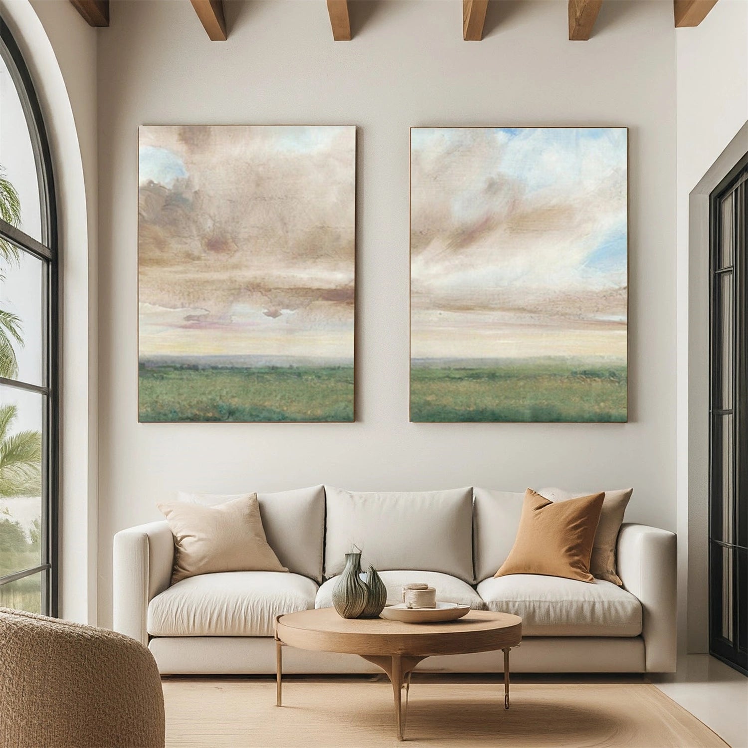 Ocean And Sky Abstract Wall Art Set of 2 #OS130