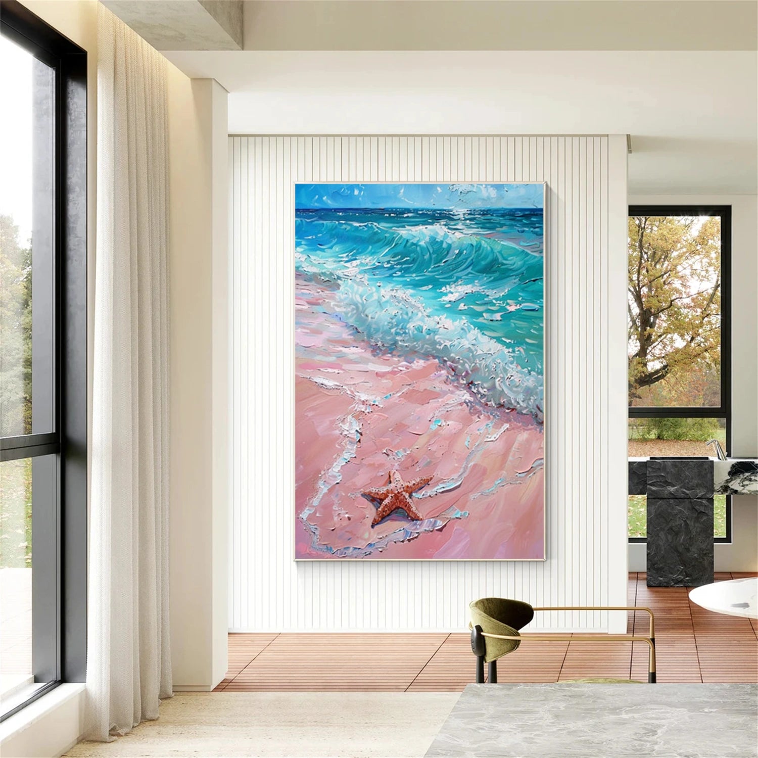 Ocean And Sky Abstract Wall Art #OS120