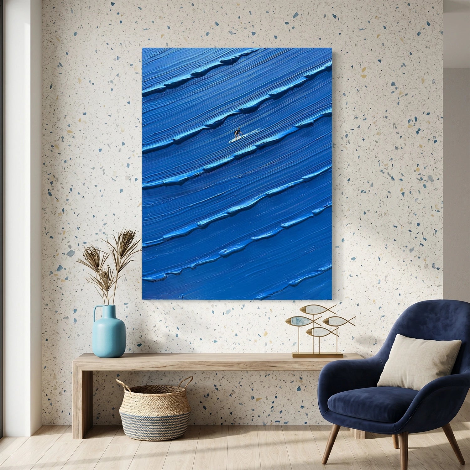 Surfing Sport Textured Wall Art #MS119