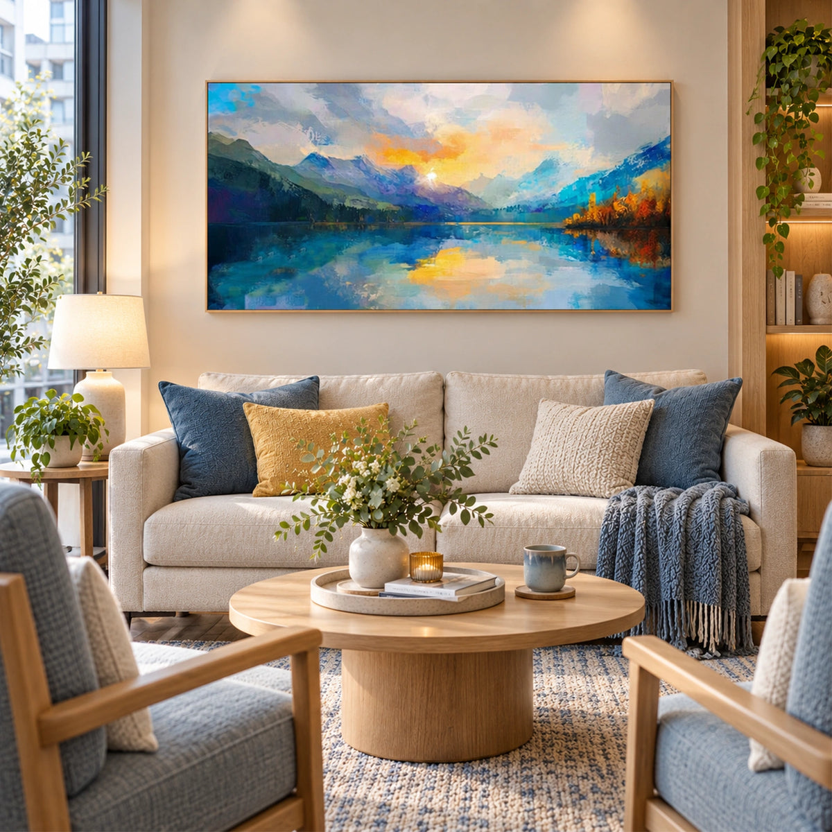 Ocean And Sky Abstract Wall Art #OS241