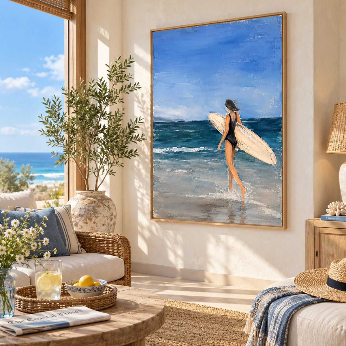 Abstract Portrait Canvas Art #AE189