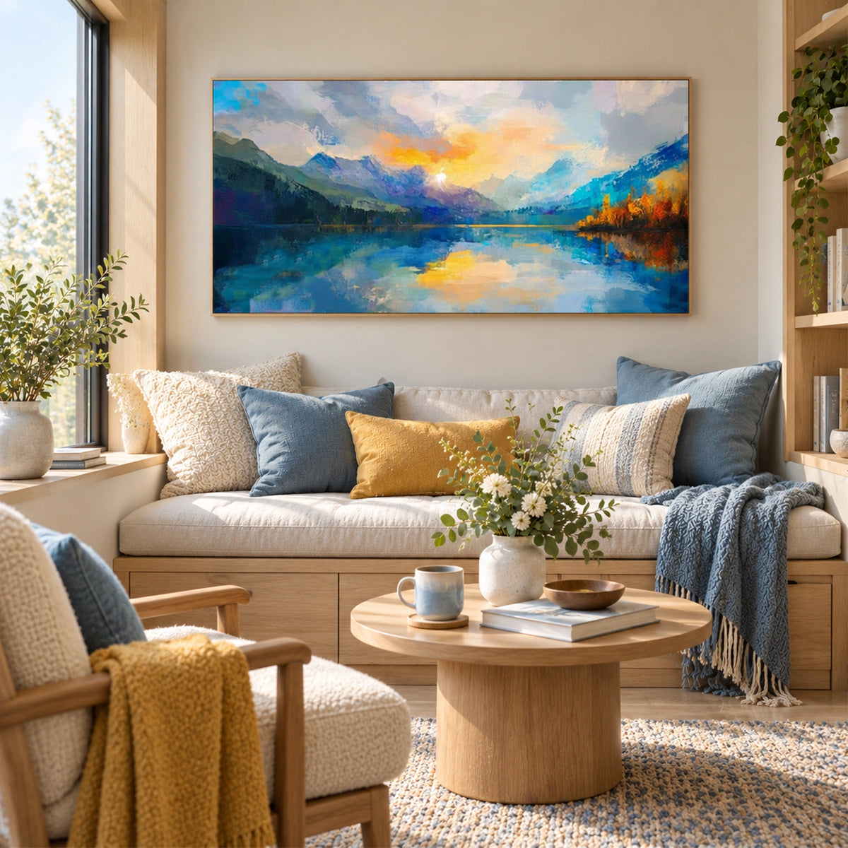 Ocean And Sky Abstract Wall Art #OS241