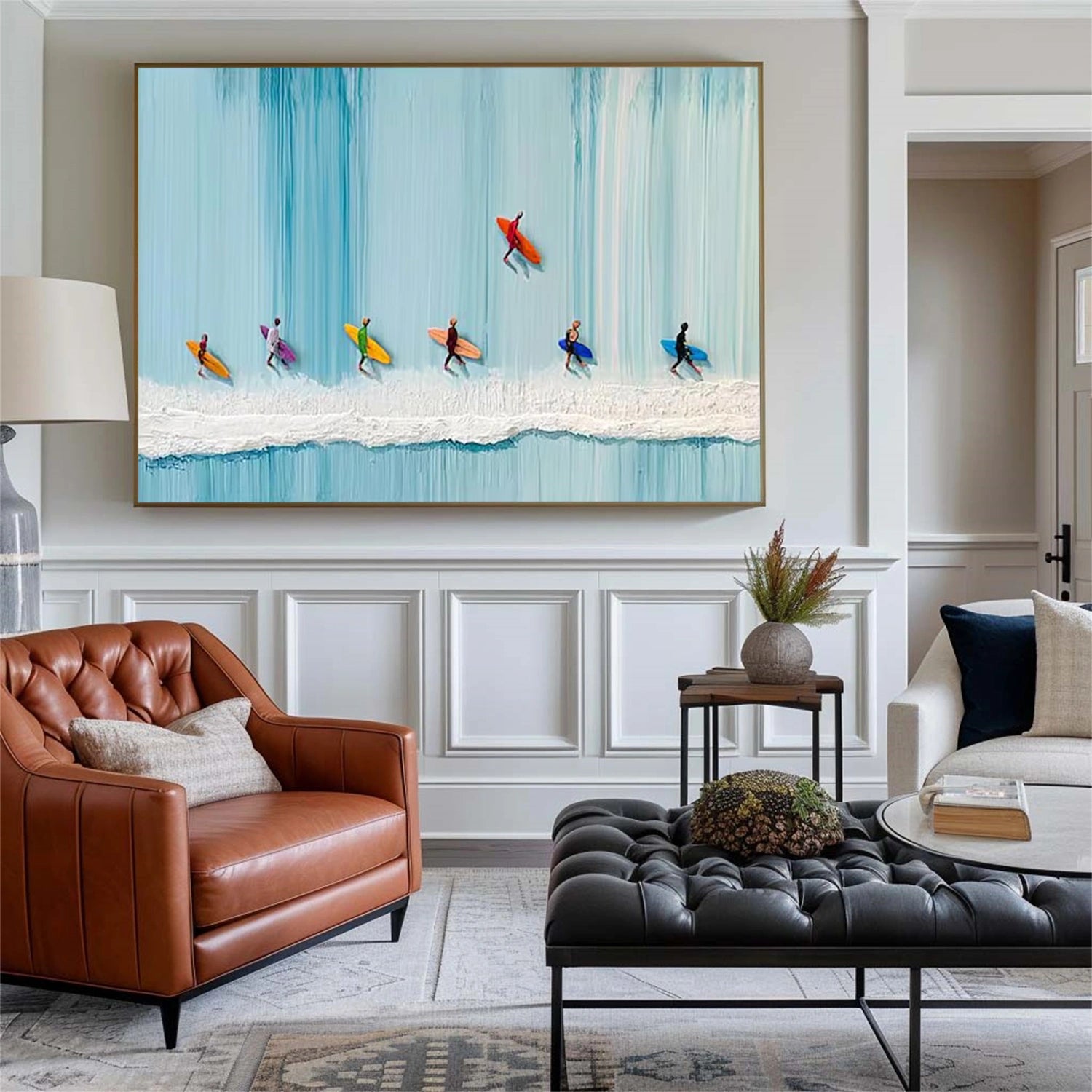 Surfing Sport Textured Wall Art #MS091