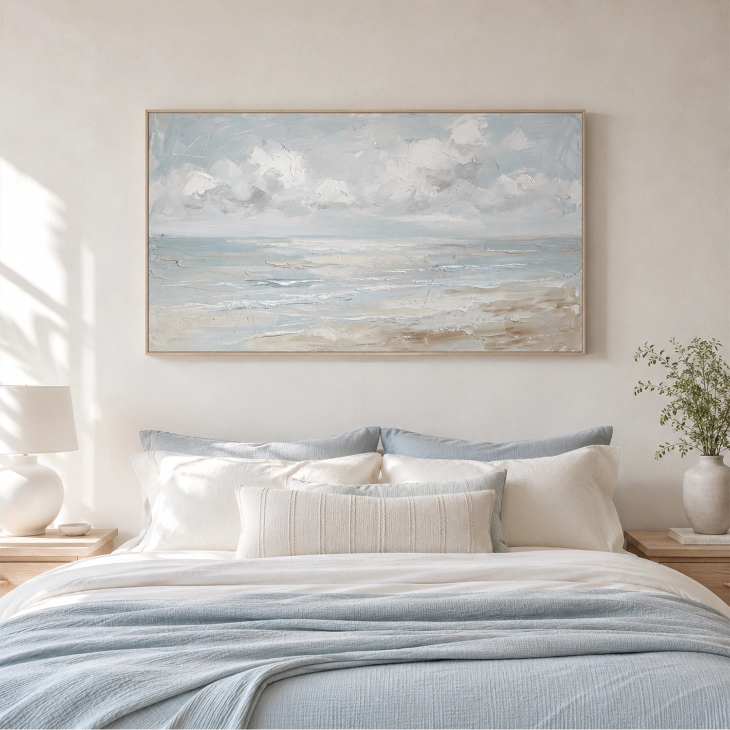 Ocean And Sky Abstract Textured Wall Art #OS186