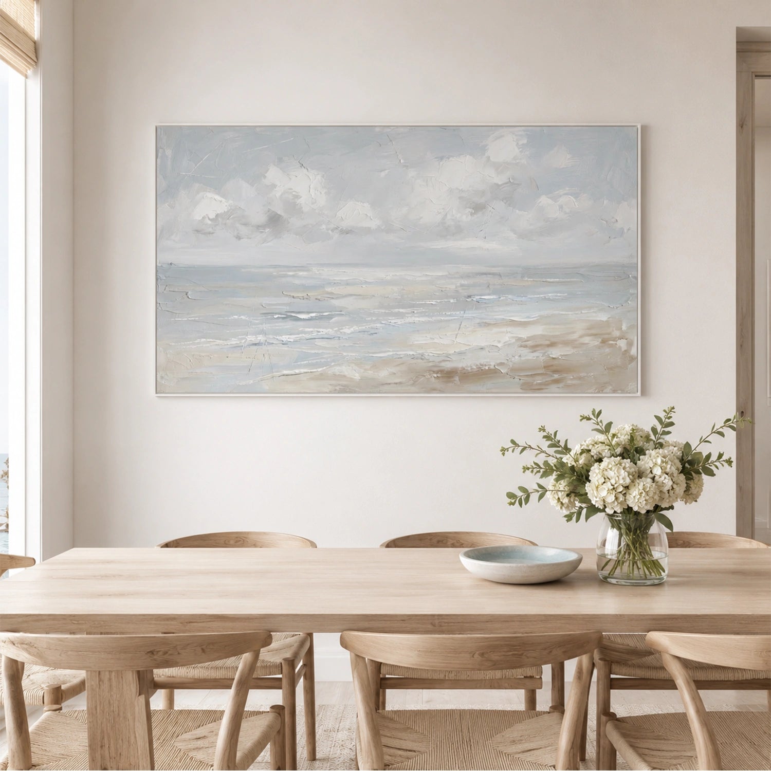 Ocean And Sky Abstract Textured Wall Art #OS186