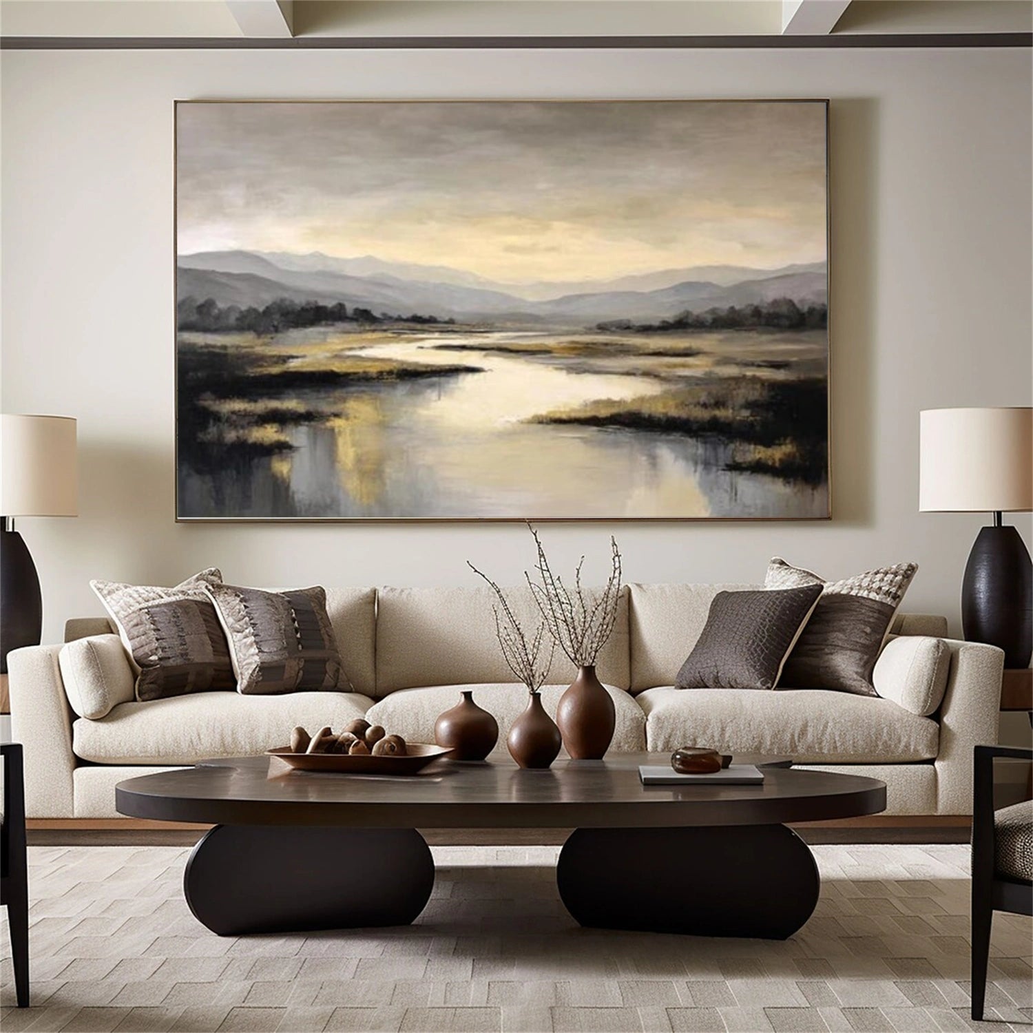 Ocean And Sky Abstract Wall Art #OS139