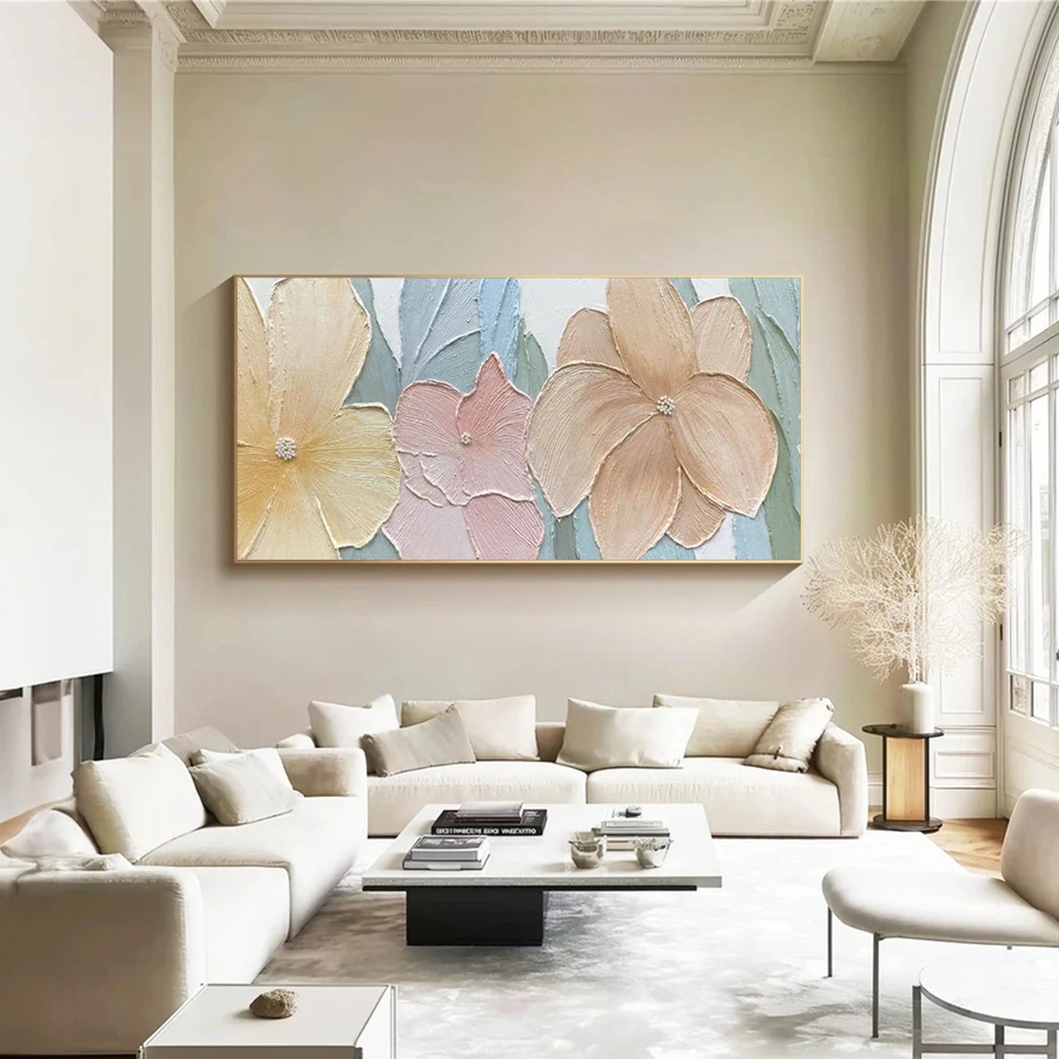 Flower Abstract Textured Wall Art #FP128