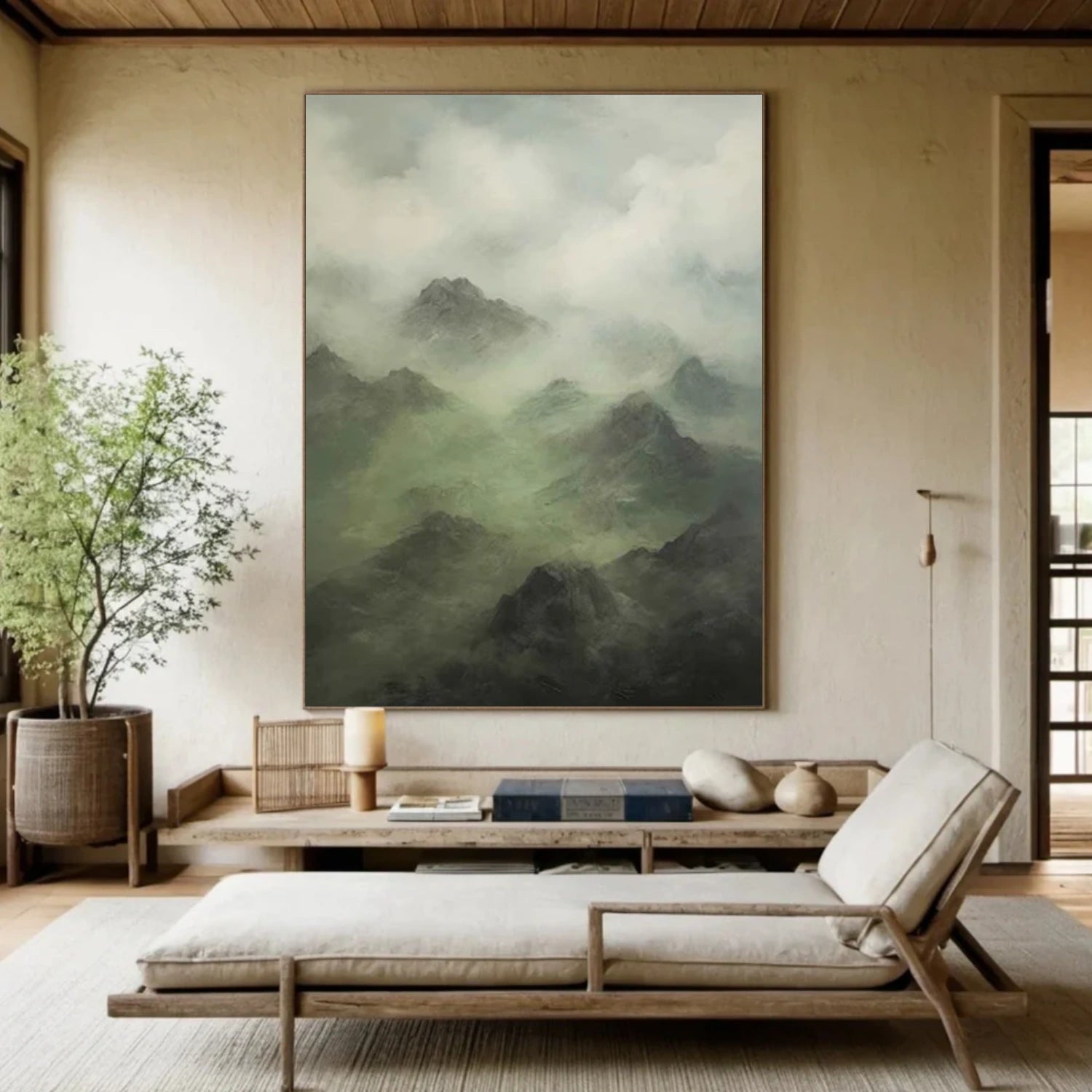 Minimalist Mountain Textured Canvas Art #MO047