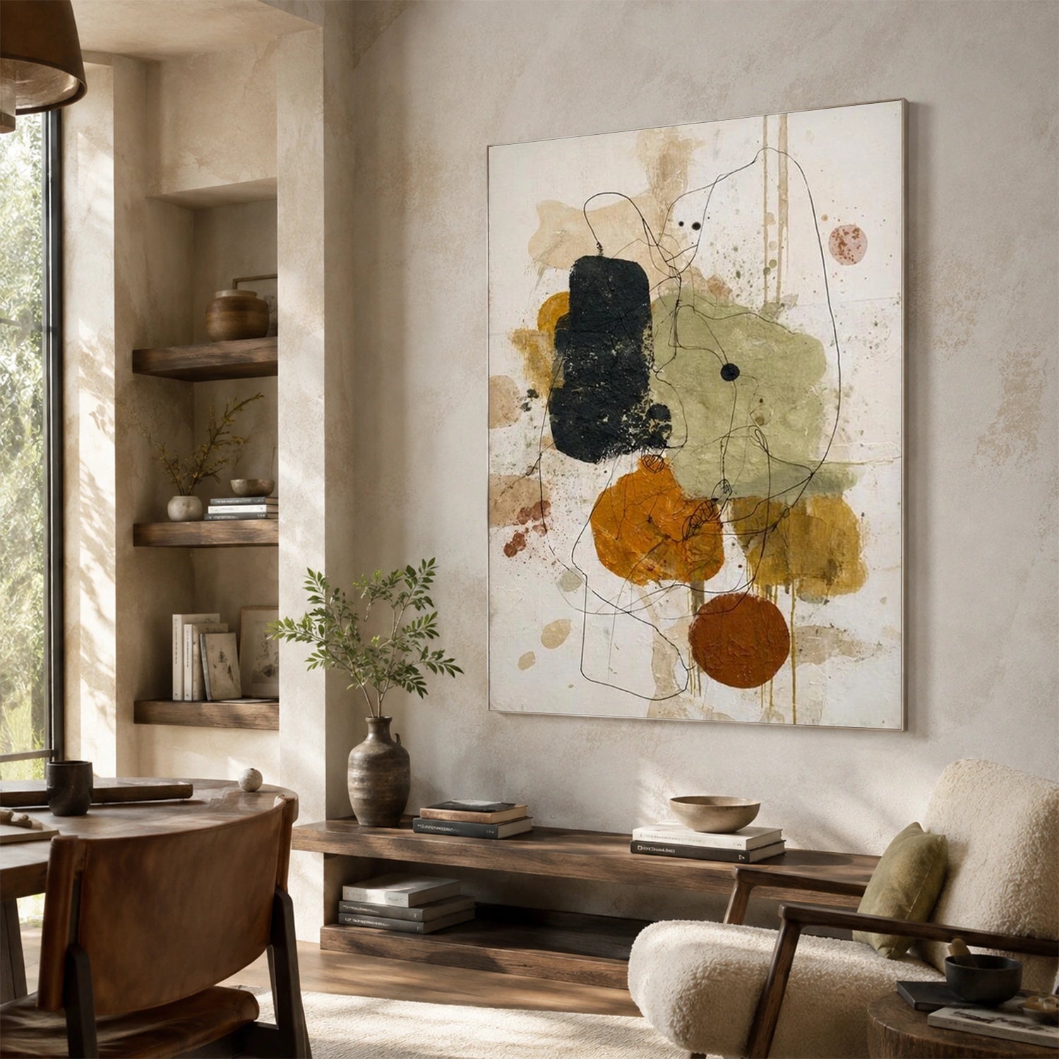 Abstract Canvas Wall Art #AP393
