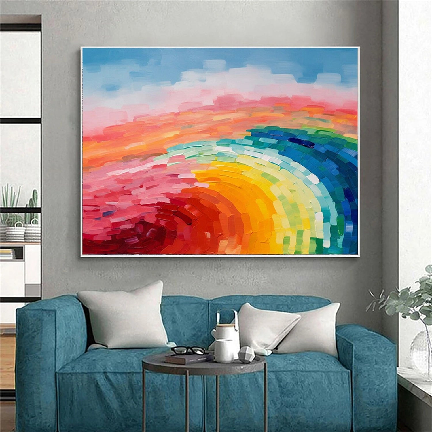 Colorful Abstract Textured Painting Canvas #AT082