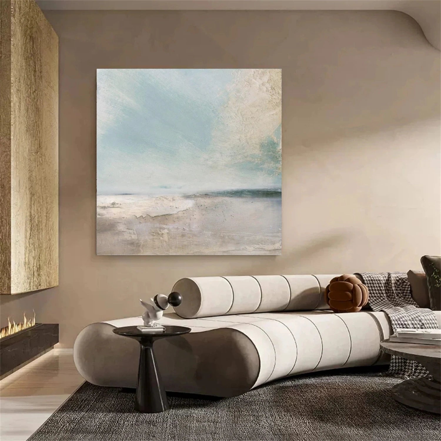Ocean And Sky Abstract Wall Art #OS070