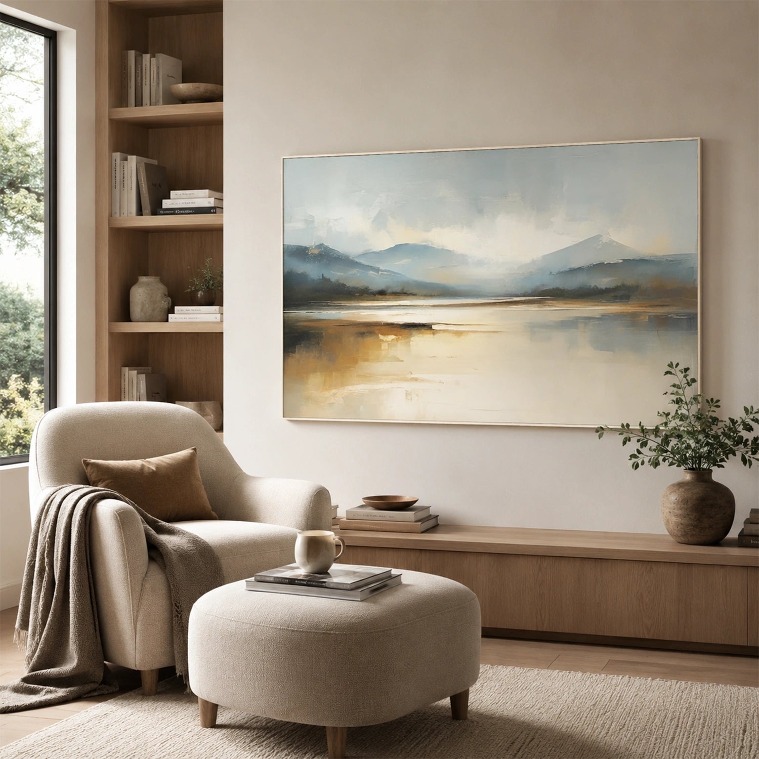 Abstract Mountain Canvas Art #MO067