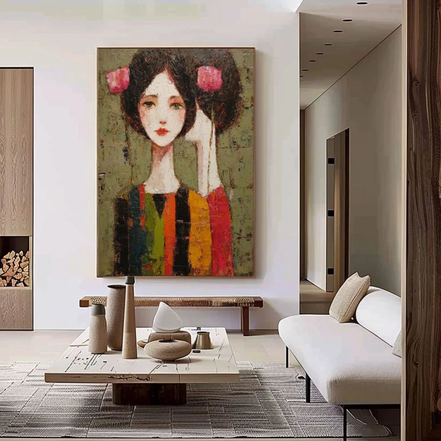 Abstract Portrait Canvas Art #AE093