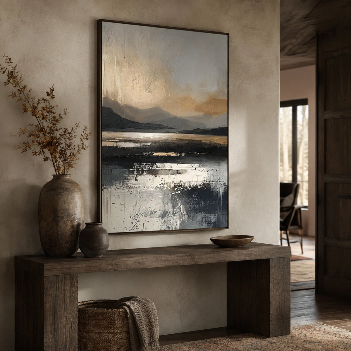 Ocean And Sky Abstract Wall Art #OS210