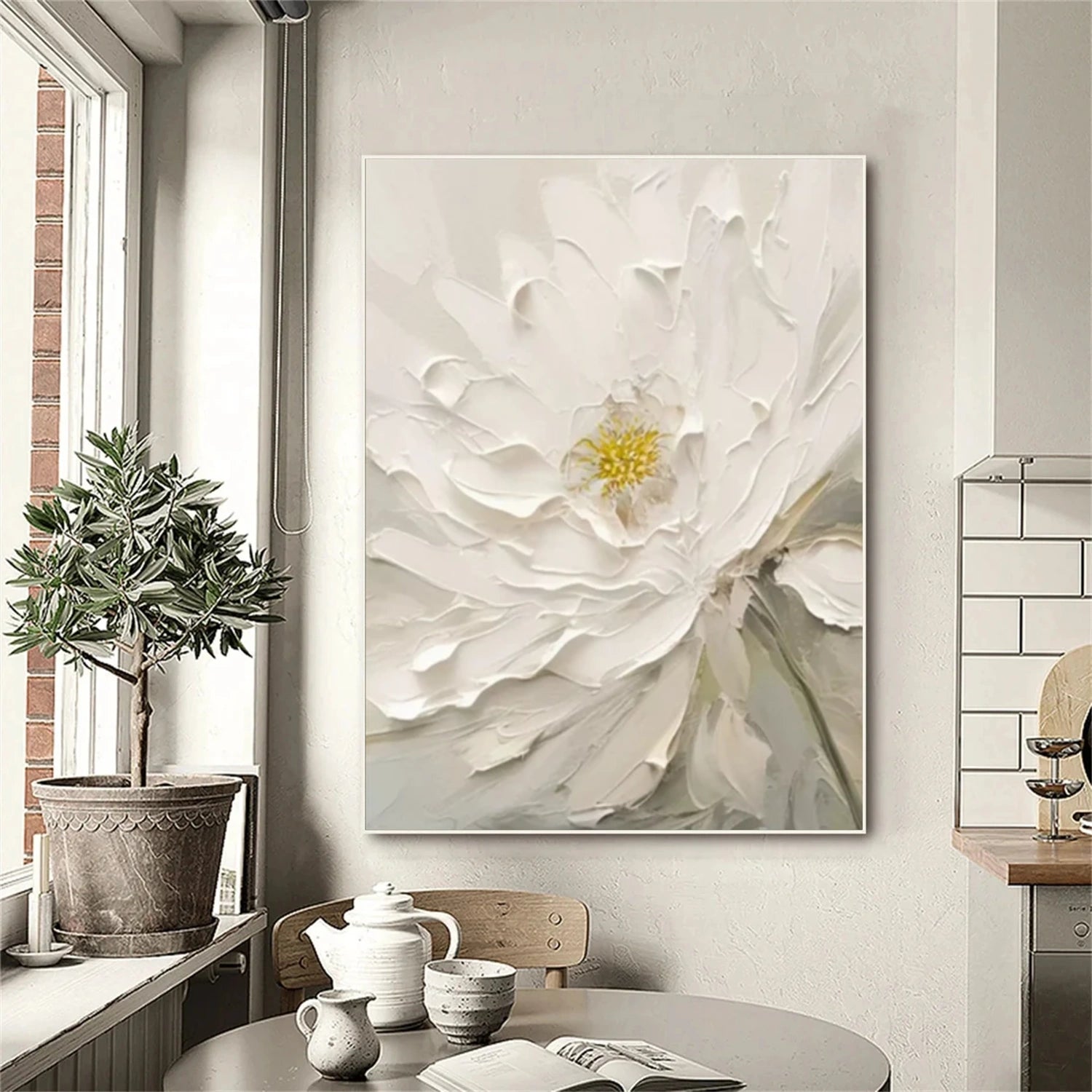 Flower Abstract Textured Wall Art #FP151