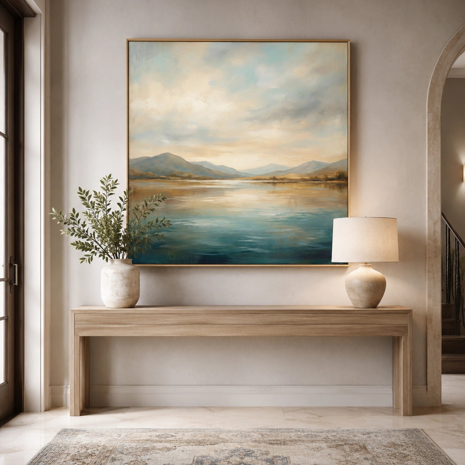 Ocean And Sky Abstract Wall Art #OS173