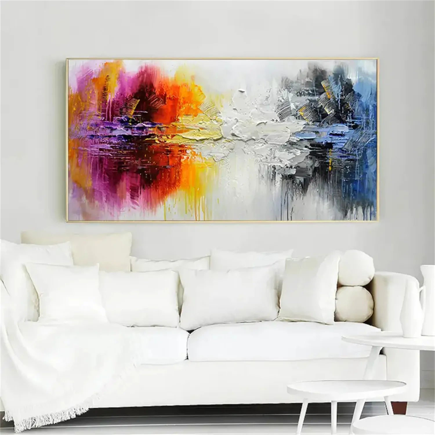 Colorful Abstract Textured Painting Canvas #AT019