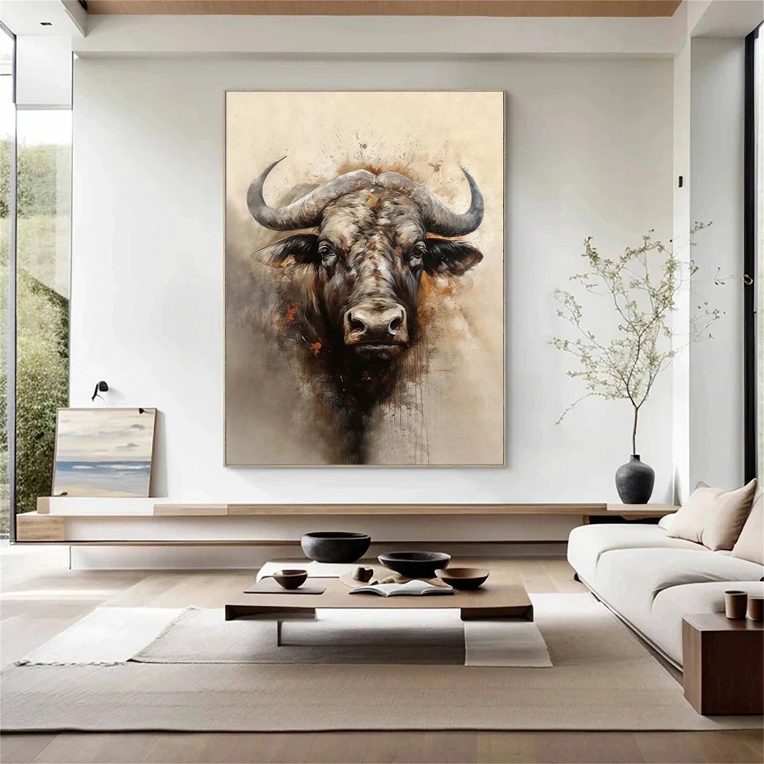 Abstract Animal Buffalo Wall Art #AC048
