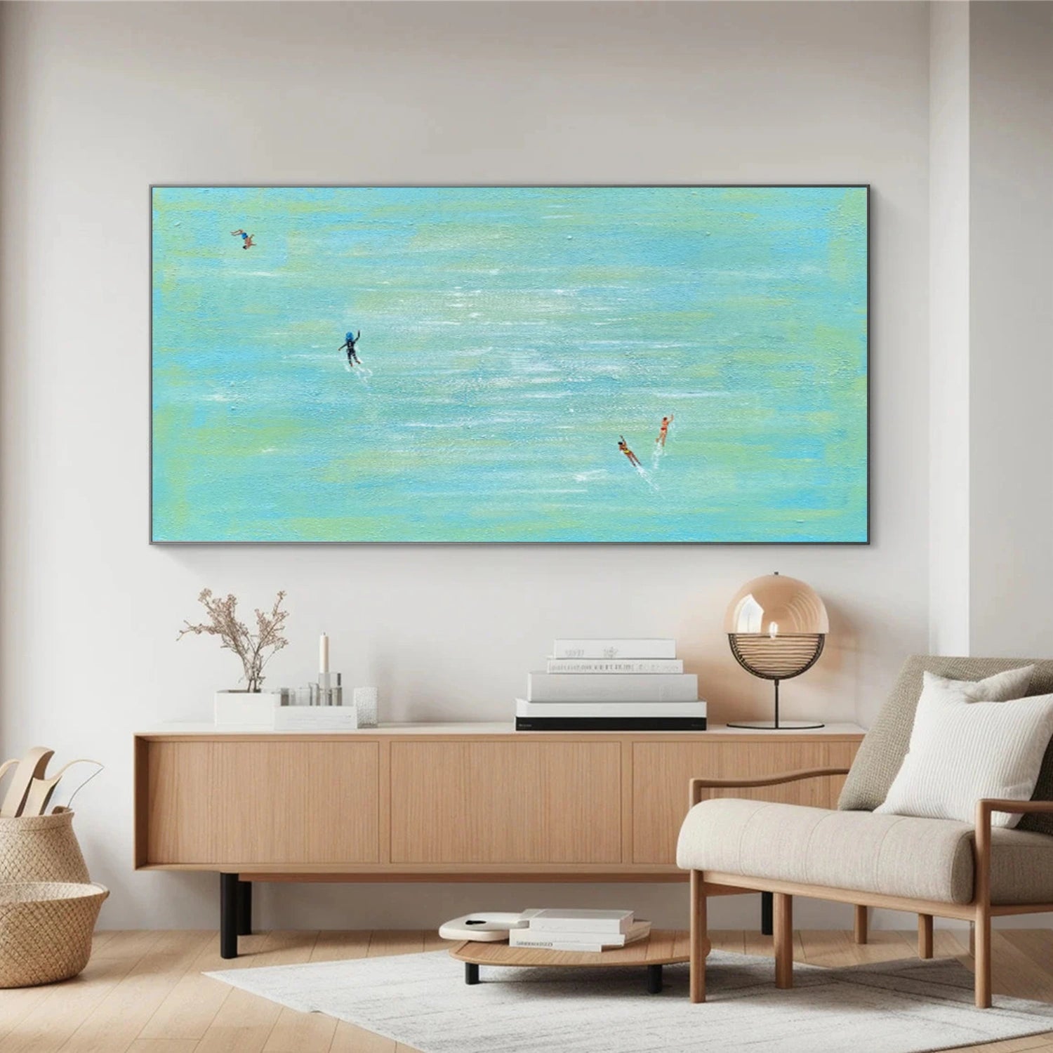 Swimming Sport Textured Wall Art #MS094