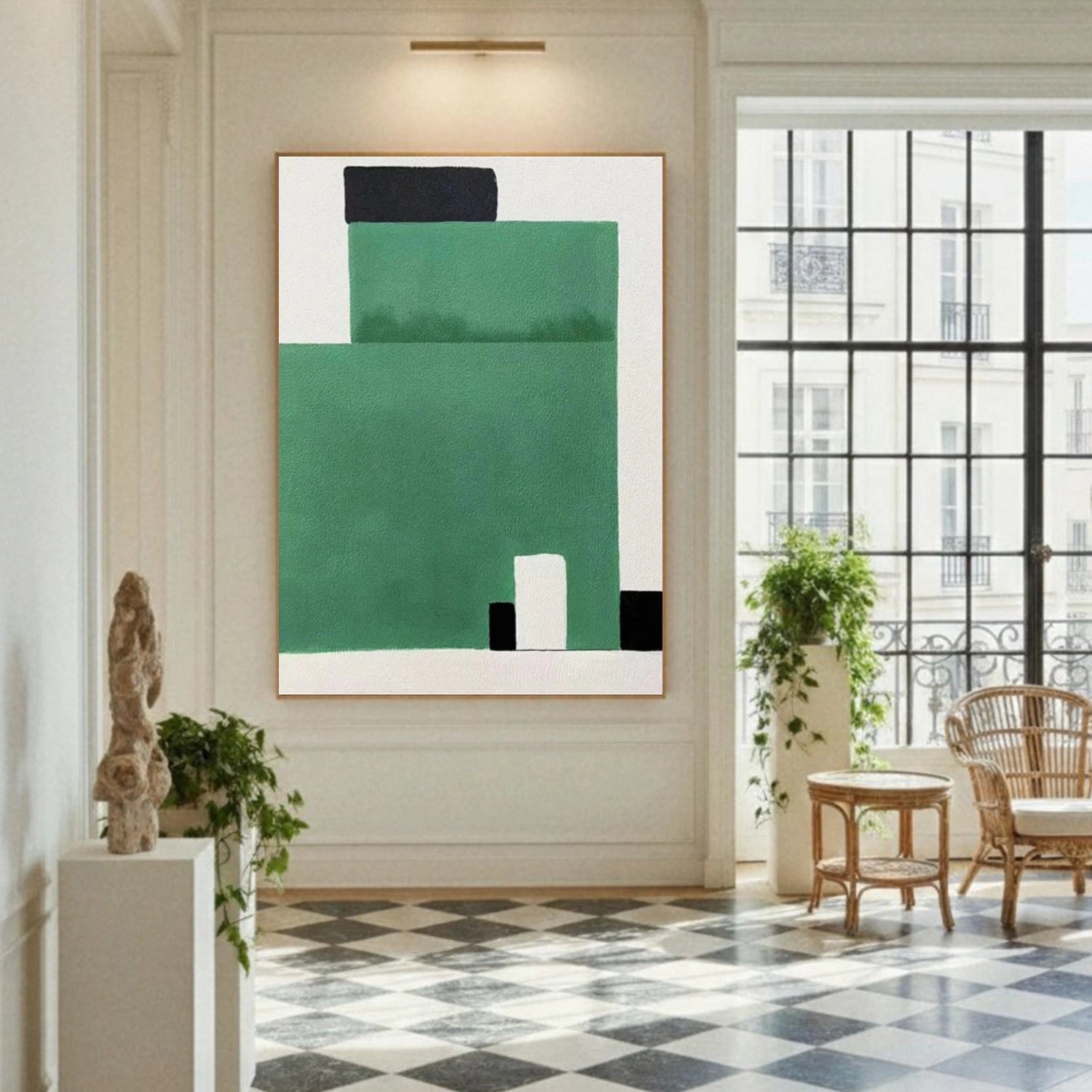 Green Minimalist Canvas Art #MT176
