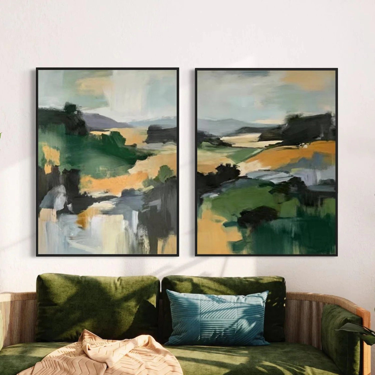 Abstract Canvas Wall Art Set of 2 #AP363